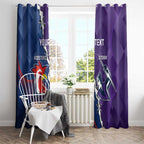 Custom NRL Storm And Roosters Rugby 2024 Window Curtain Go Champions Dynamic Version