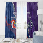 Custom NRL Storm And Roosters Rugby 2024 Window Curtain Go Champions Dynamic Version