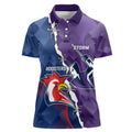 Custom NRL Storm And Roosters Rugby 2024 Women Polo Shirt Go Champions Dynamic Version