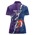Custom NRL Storm And Roosters Rugby 2024 Women Polo Shirt Go Champions Dynamic Version