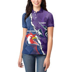 Custom NRL Storm And Roosters Rugby 2024 Women Polo Shirt Go Champions Dynamic Version