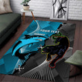 Custom NRL Panthers And Sharks Rugby 2024 Area Rug Go Champions Dynamic Version