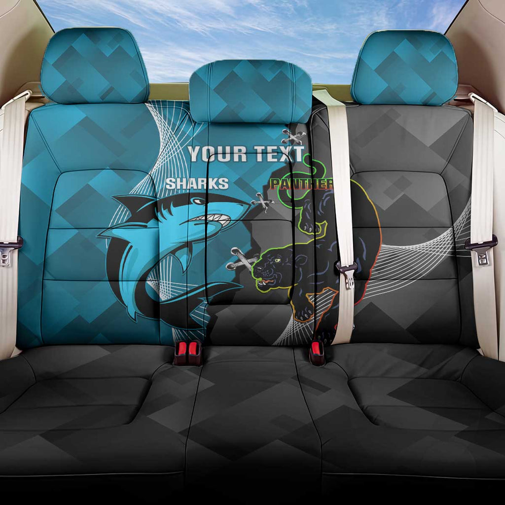 Custom NRL Panthers And Sharks Rugby 2024 Back Car Seat Cover Go Champions Dynamic Version