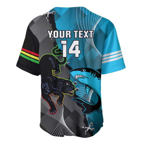 Custom NRL Panthers And Sharks Rugby 2024 Baseball Jersey Go Champions Dynamic Version