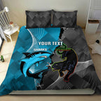 Custom NRL Panthers And Sharks Rugby 2024 Bedding Set Go Champions Dynamic Version