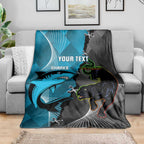 Custom NRL Panthers And Sharks Rugby 2024 Blanket Go Champions Dynamic Version