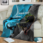 Custom NRL Panthers And Sharks Rugby 2024 Blanket Go Champions Dynamic Version