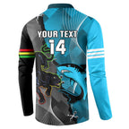 Custom NRL Panthers And Sharks Rugby 2024 Button Sweatshirt Go Champions Dynamic Version