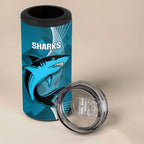 NRL Panthers And Sharks Rugby 2024 4 in 1 Can Cooler Tumbler Go Champions Dynamic Version