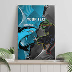 Custom NRL Panthers And Sharks Rugby 2024 Canvas Wall Art Go Champions Dynamic Version