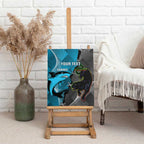 Custom NRL Panthers And Sharks Rugby 2024 Canvas Wall Art Go Champions Dynamic Version