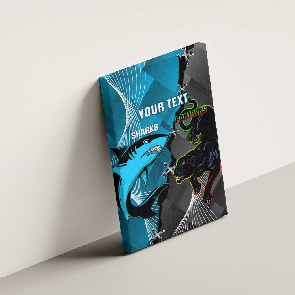 Custom NRL Panthers And Sharks Rugby 2024 Canvas Wall Art Go Champions Dynamic Version