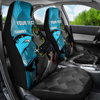 Custom NRL Panthers And Sharks Rugby 2024 Car Seat Cover Go Champions Dynamic Version