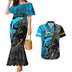 Custom NRL Panthers And Sharks Rugby 2024 Couples Matching Mermaid Dress and Hawaiian Shirt Go Champions Dynamic Version