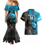 Custom NRL Panthers And Sharks Rugby 2024 Couples Matching Mermaid Dress and Hawaiian Shirt Go Champions Dynamic Version