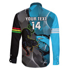 Custom NRL Panthers And Sharks Rugby 2024 Family Matching Long Sleeve Bodycon Dress and Hawaiian Shirt Go Champions Dynamic Version
