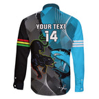 Custom NRL Panthers And Sharks Rugby 2024 Family Matching Short Sleeve Bodycon Dress and Hawaiian Shirt Go Champions Dynamic Version