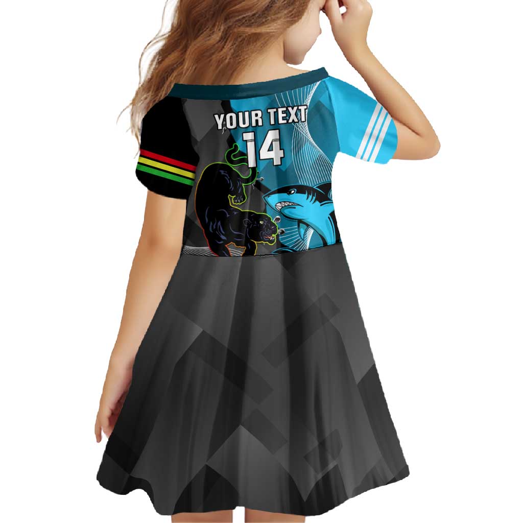 Custom NRL Panthers And Sharks Rugby 2024 Family Matching Summer Maxi Dress and Hawaiian Shirt Go Champions Dynamic Version