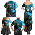 Custom NRL Panthers And Sharks Rugby 2024 Family Matching Summer Maxi Dress and Hawaiian Shirt Go Champions Dynamic Version
