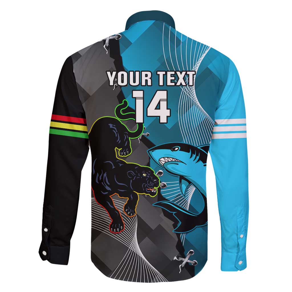 Custom NRL Panthers And Sharks Rugby 2024 Family Matching Tank Maxi Dress and Hawaiian Shirt Go Champions Dynamic Version