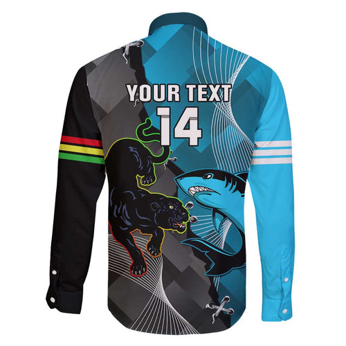 Custom NRL Panthers And Sharks Rugby 2024 Family Matching Tank Maxi Dress and Hawaiian Shirt Go Champions Dynamic Version