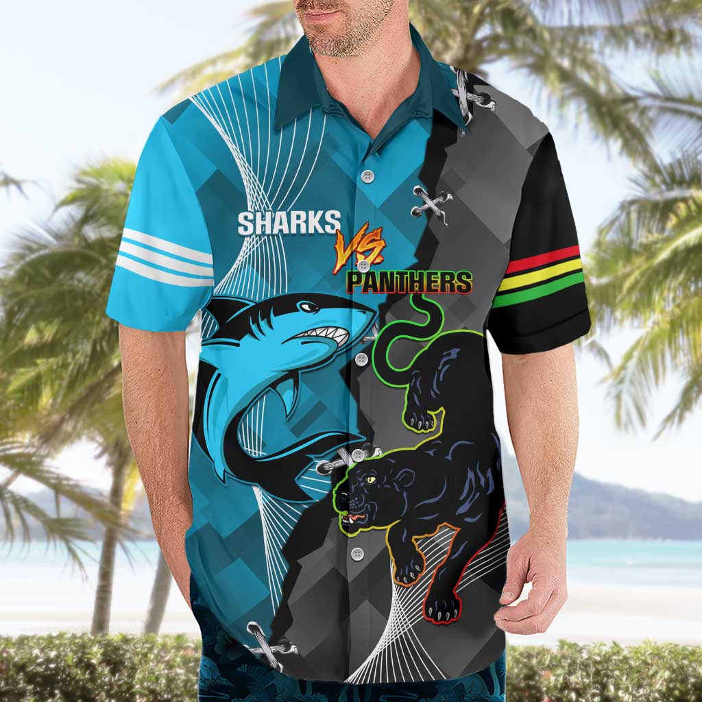 Custom NRL Panthers And Sharks Rugby 2024 Hawaiian Shirt Go Champions Dynamic Version