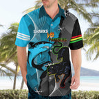 Custom NRL Panthers And Sharks Rugby 2024 Hawaiian Shirt Go Champions Dynamic Version
