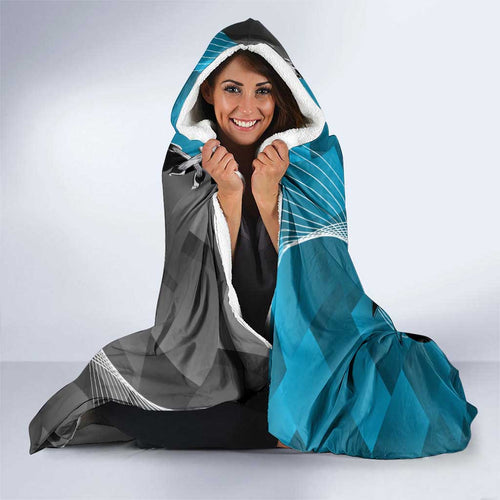 Custom NRL Panthers And Sharks Rugby 2024 Hooded Blanket Go Champions Dynamic Version
