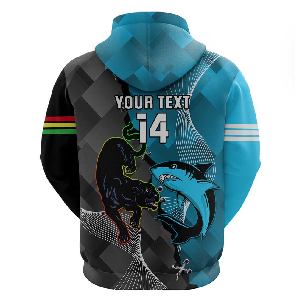 Custom NRL Panthers And Sharks Rugby 2024 Hoodie Go Champions Dynamic Version