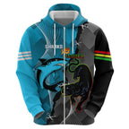 Custom NRL Panthers And Sharks Rugby 2024 Hoodie Go Champions Dynamic Version