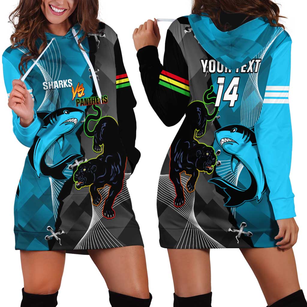Custom NRL Panthers And Sharks Rugby 2024 Hoodie Dress Go Champions Dynamic Version