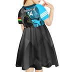 Custom NRL Panthers And Sharks Rugby 2024 Kid Short Sleeve Dress Go Champions Dynamic Version