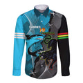 Custom NRL Panthers And Sharks Rugby 2024 Long Sleeve Button Shirt Go Champions Dynamic Version