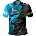 Custom NRL Panthers And Sharks Rugby 2024 Polo Shirt Go Champions Dynamic Version
