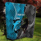 Custom NRL Panthers And Sharks Rugby 2024 Quilt Go Champions Dynamic Version