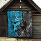 Custom NRL Panthers And Sharks Rugby 2024 Quilt Go Champions Dynamic Version