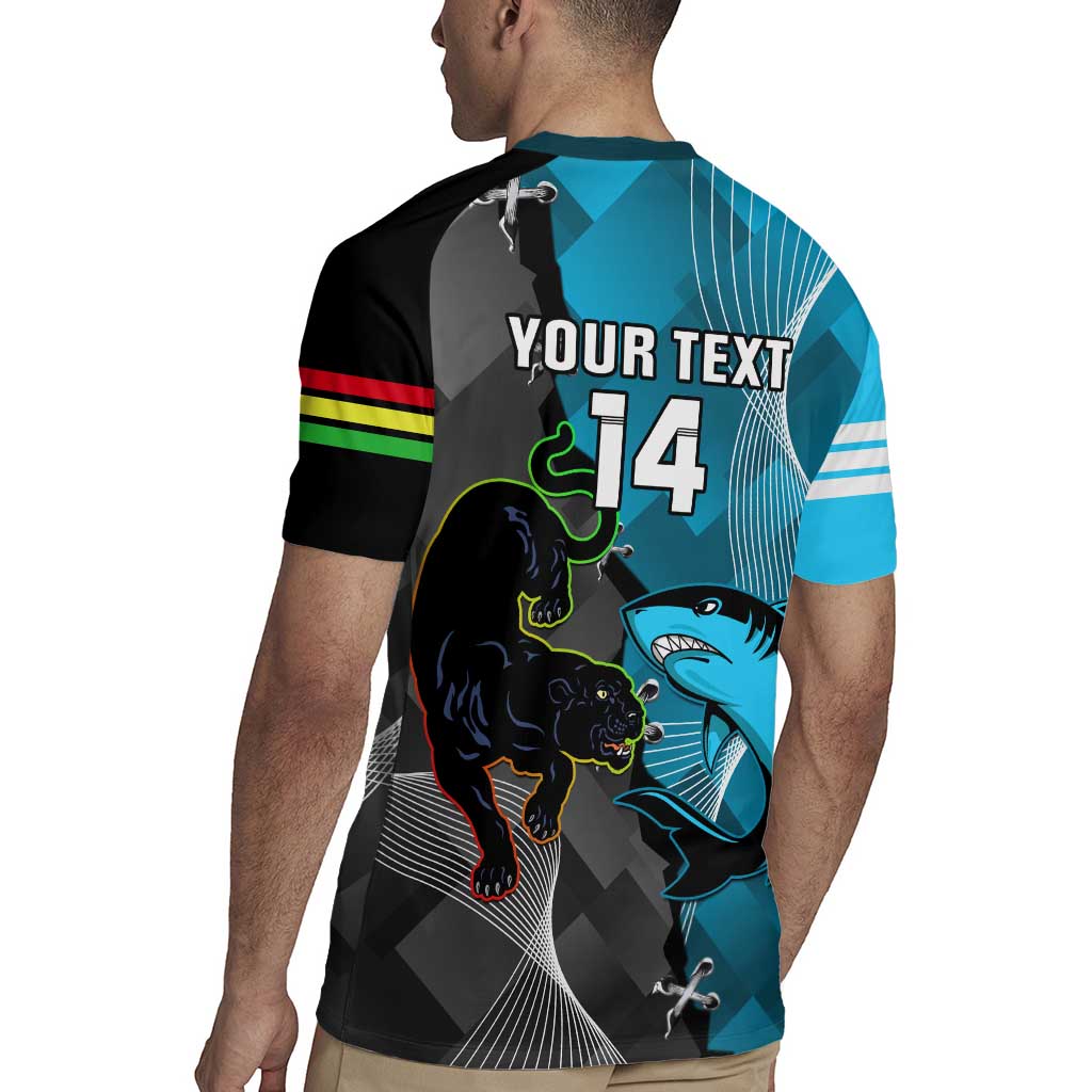 Custom NRL Panthers And Sharks Rugby 2024 Rugby Jersey Go Champions Dynamic Version