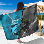 Custom NRL Panthers And Sharks Rugby 2024 Sarong Go Champions Dynamic Version