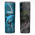 NRL Panthers And Sharks Rugby 2024 Skinny Tumbler Go Champions Dynamic Version