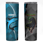 NRL Panthers And Sharks Rugby 2024 Skinny Tumbler Go Champions Dynamic Version