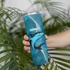 NRL Panthers And Sharks Rugby 2024 Skinny Tumbler Go Champions Dynamic Version