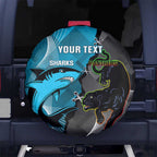 Custom NRL Panthers And Sharks Rugby 2024 Spare Tire Cover Go Champions Dynamic Version