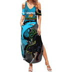 Custom NRL Panthers And Sharks Rugby 2024 Summer Maxi Dress Go Champions Dynamic Version