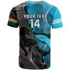 Custom NRL Panthers And Sharks Rugby 2024 T Shirt Go Champions Dynamic Version