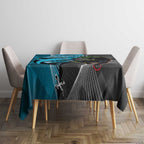 Custom NRL Panthers And Sharks Rugby 2024 Tablecloth Go Champions Dynamic Version