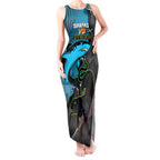 Custom NRL Panthers And Sharks Rugby 2024 Tank Maxi Dress Go Champions Dynamic Version