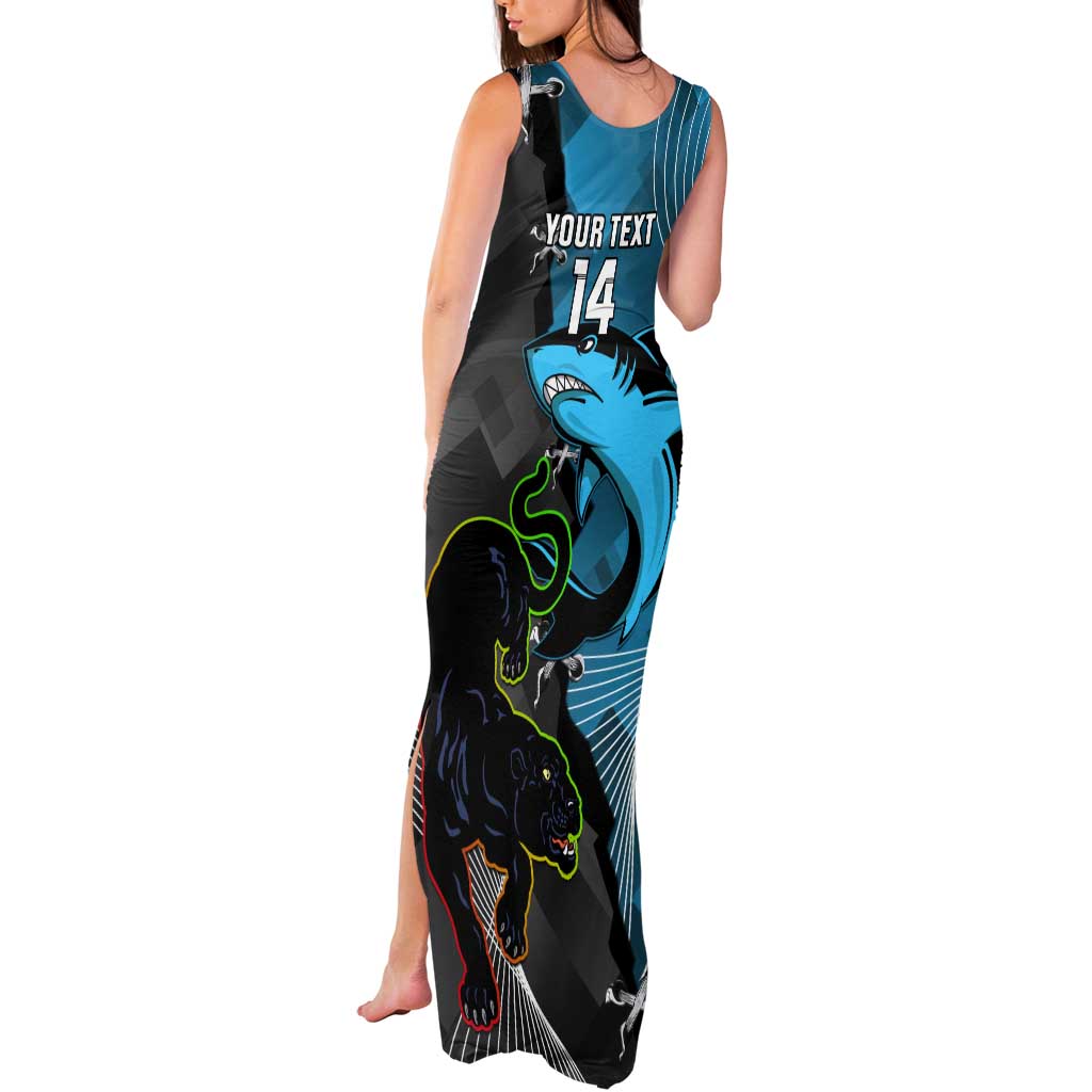 Custom NRL Panthers And Sharks Rugby 2024 Tank Maxi Dress Go Champions Dynamic Version