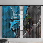 Custom NRL Panthers And Sharks Rugby 2024 Window Curtain Go Champions Dynamic Version