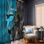 Custom NRL Panthers And Sharks Rugby 2024 Window Curtain Go Champions Dynamic Version