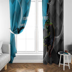 Custom NRL Panthers And Sharks Rugby 2024 Window Curtain Go Champions Dynamic Version